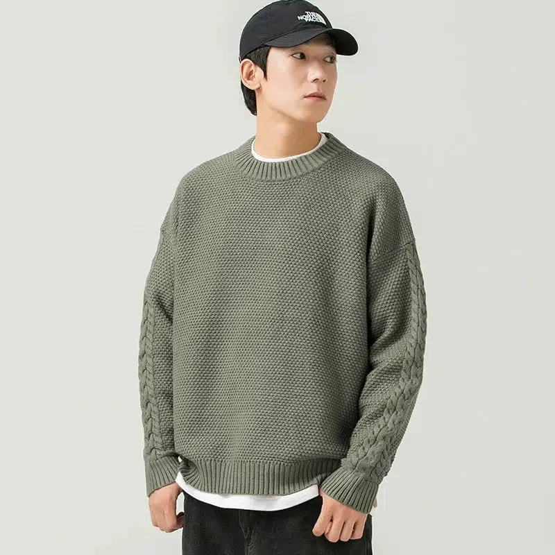 Knitted Crew Neck Sweater
