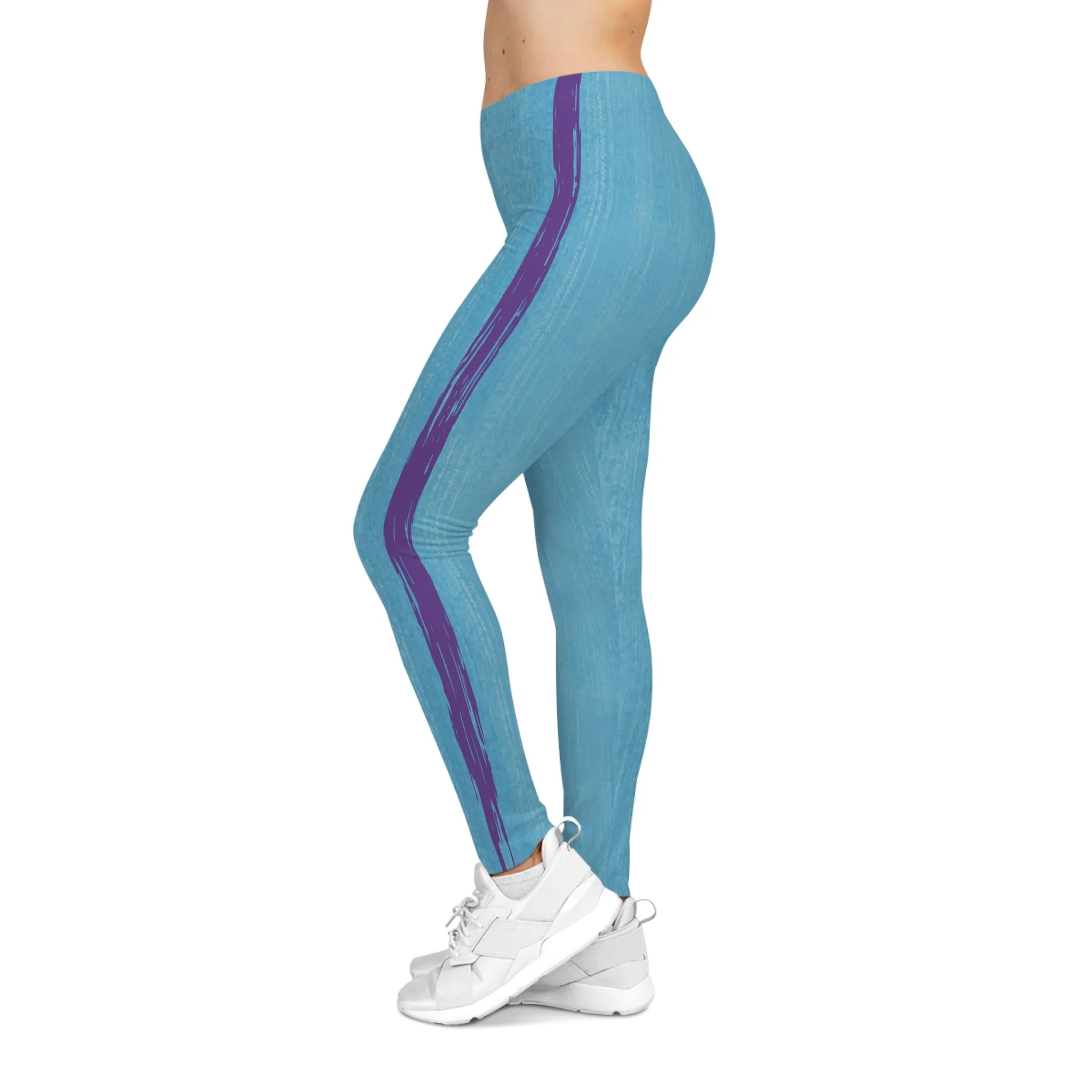 Know Jesus - Turquoise and Purple Leggings