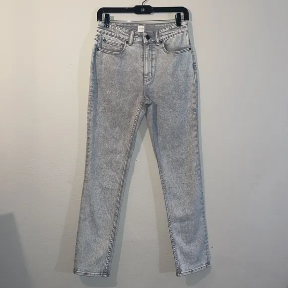 LA VIE REBECCA TAYLOR Ines Acid Ink Wash Jeans size 26 Gary wash, stretch jeans.