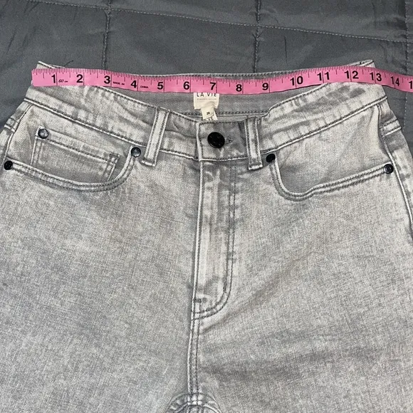 LA VIE REBECCA TAYLOR Ines Acid Ink Wash Jeans size 26 Gary wash, stretch jeans.
