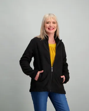 Ladies Bonded Fleece Jacket - Black