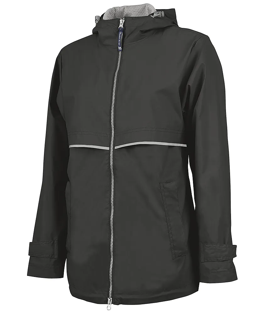 Ladies Charles River Rain Jacket-Black