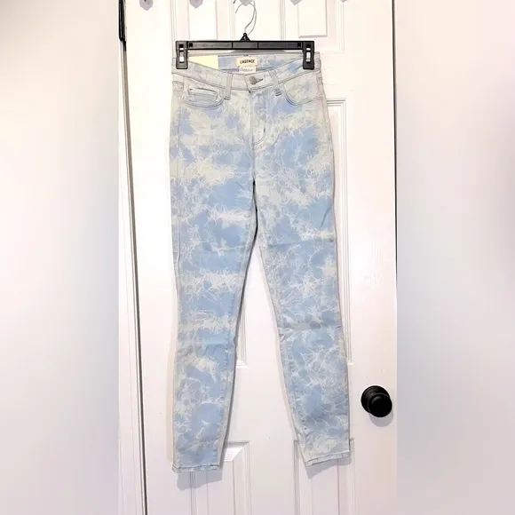 L'AGENCE Margot Tie-Dye High-Rise Skinny Jeans, Abyss - Size 25, NEW