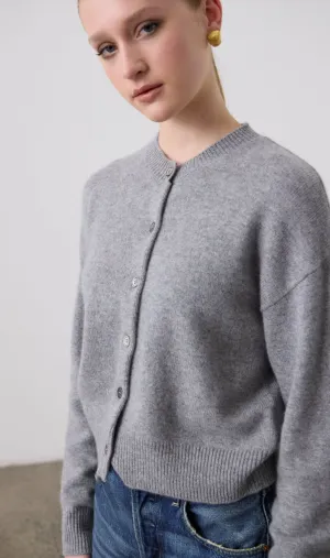 Laing | Boxy Cashmere Cardigan - Grey Marle