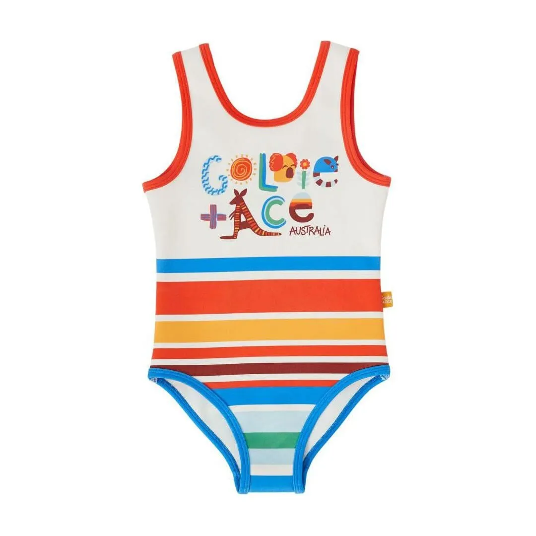 Land Down Under Stripe Scoop Back Bathers