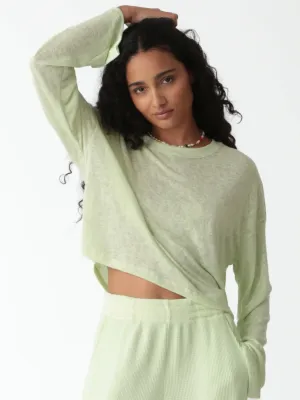 Lane Brushed Slub Tee - Lime