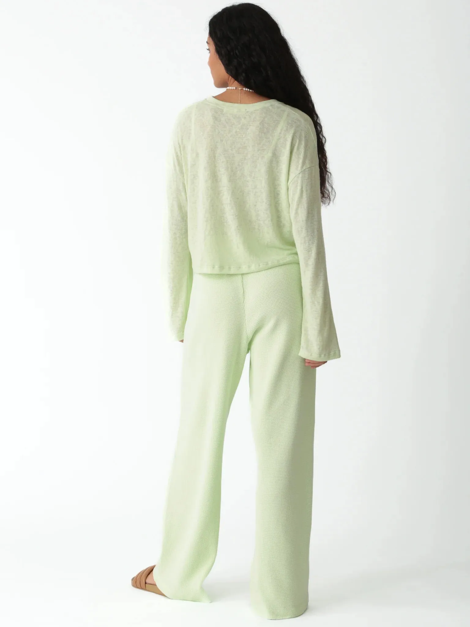 Lane Brushed Slub Tee - Lime