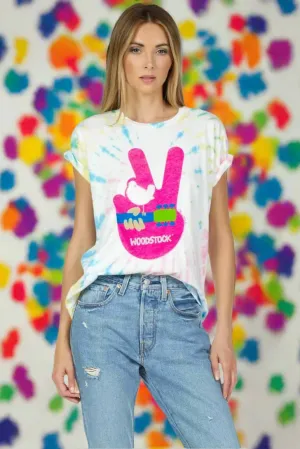 Lauren Moshi Wolf Woodstock Peace Tee