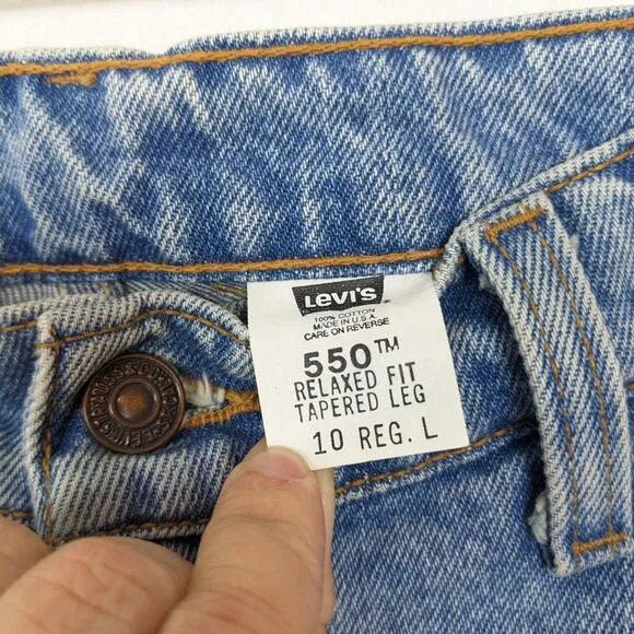 Levi’s Womens Vintage 550 Tapered Leg Relaxed Fit Jeans Size 10