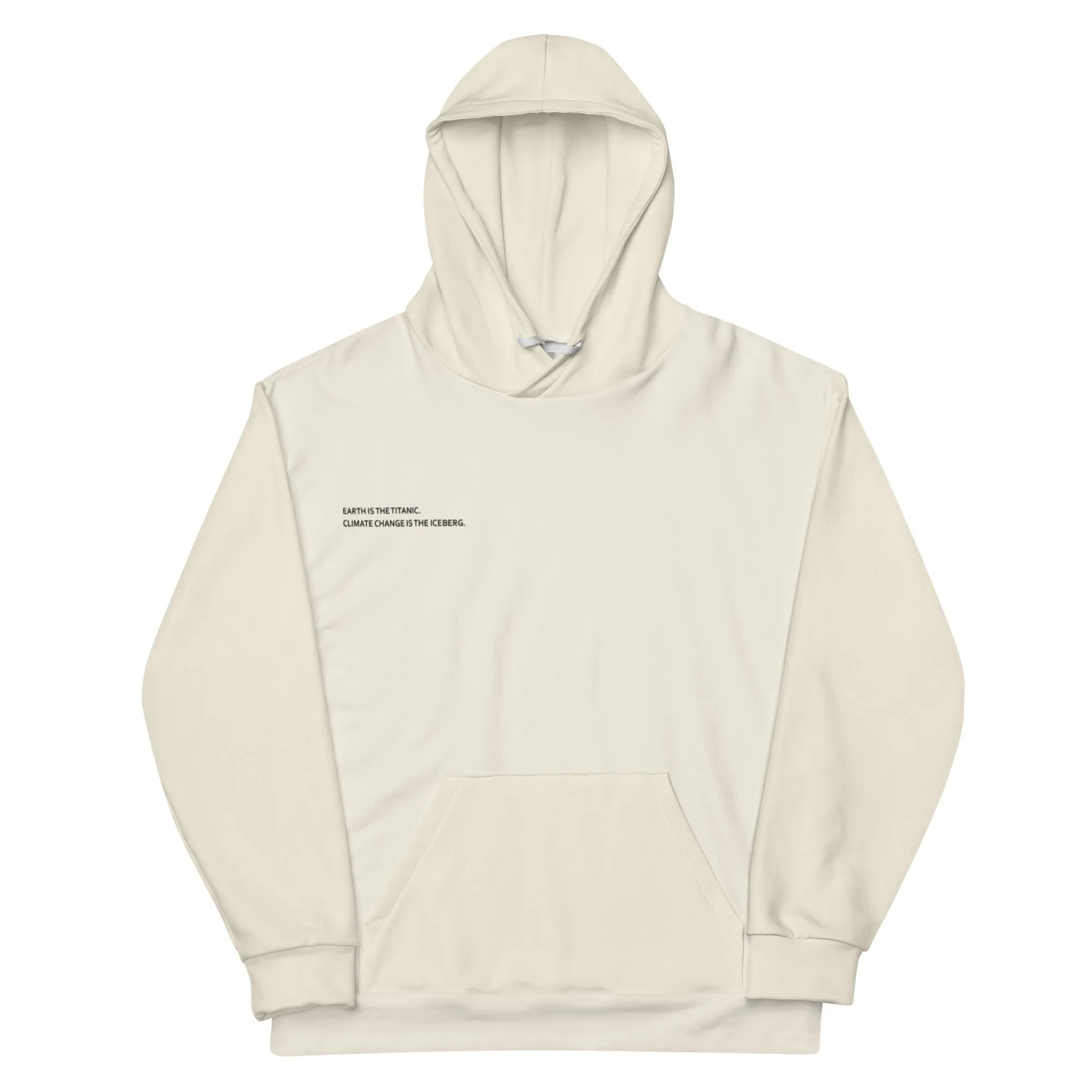 Light Grey Climate Change Global Warming Statement - Sustainably Made Hoodie