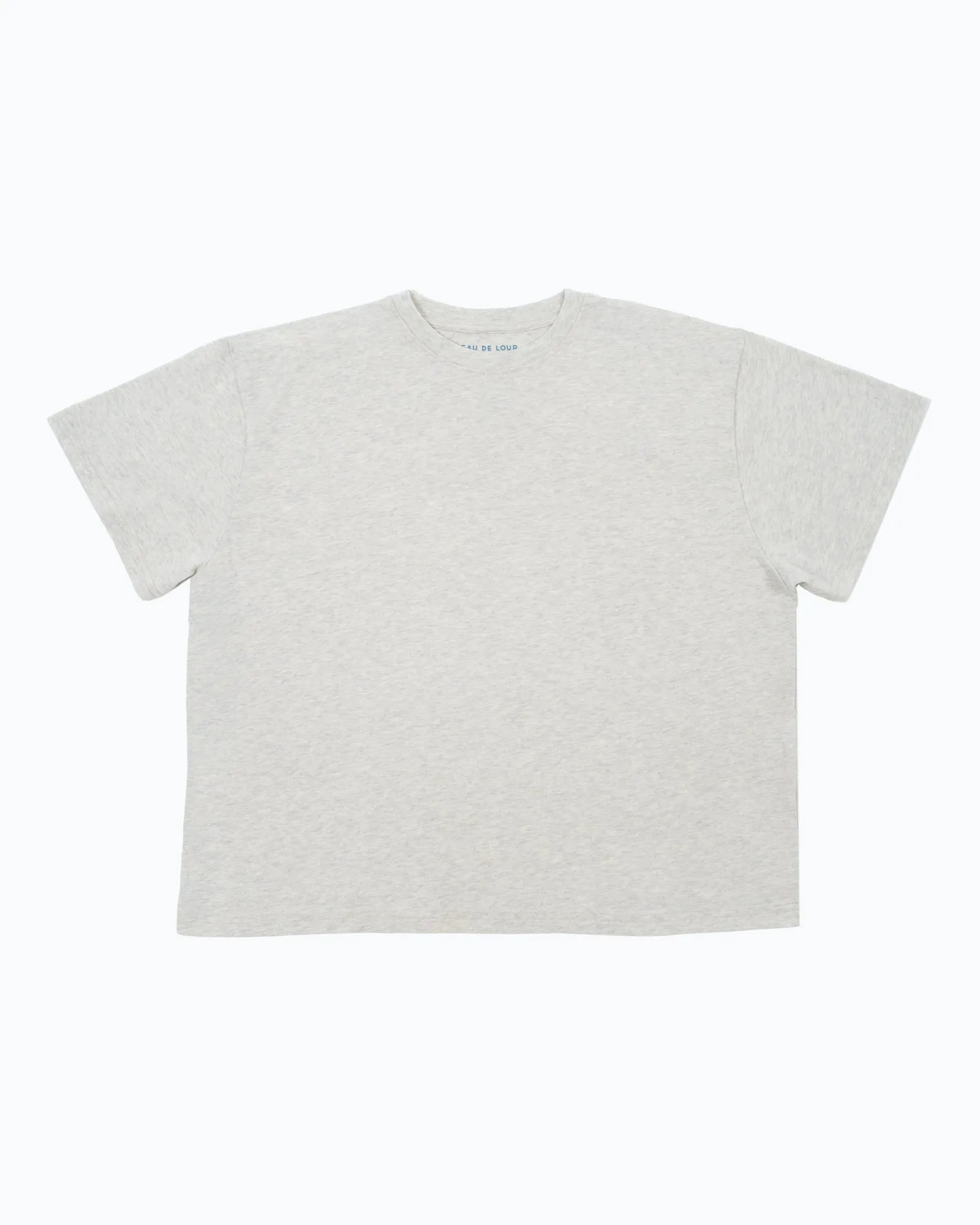 Light Grey Melange Boxy Tee