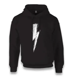 Lightning Unisex Black Hoodie