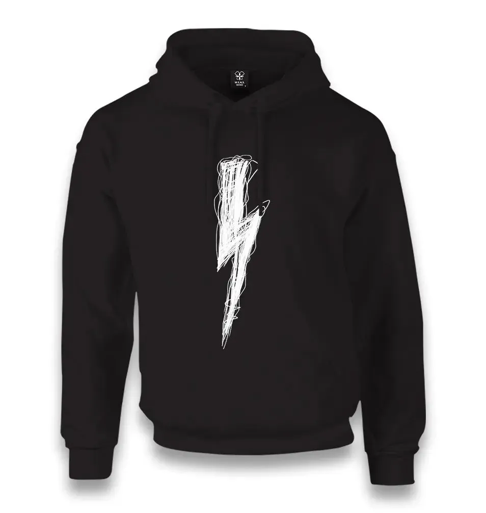 Lightning Unisex Black Hoodie