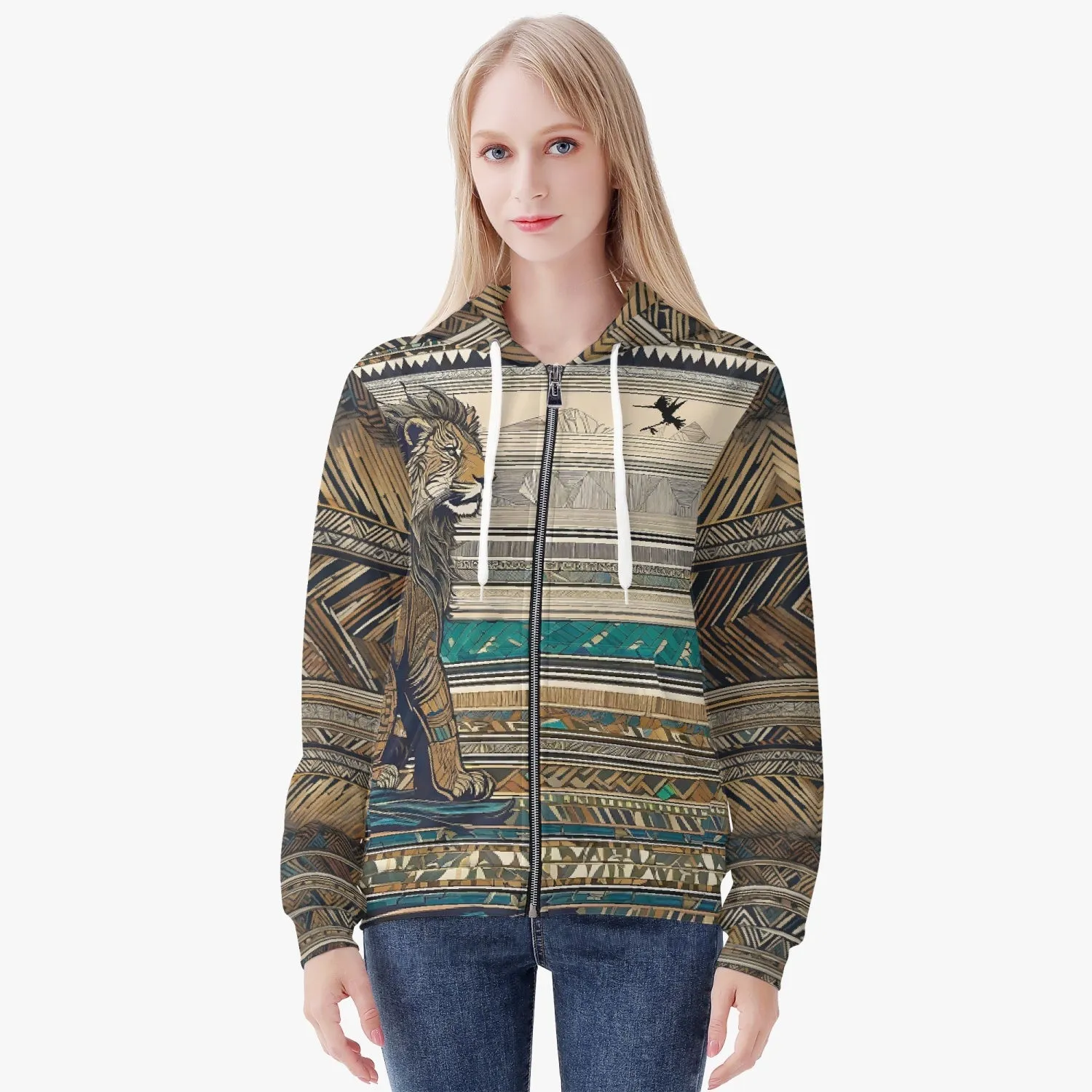 Lion Spear Women's Zip Up Hoodie