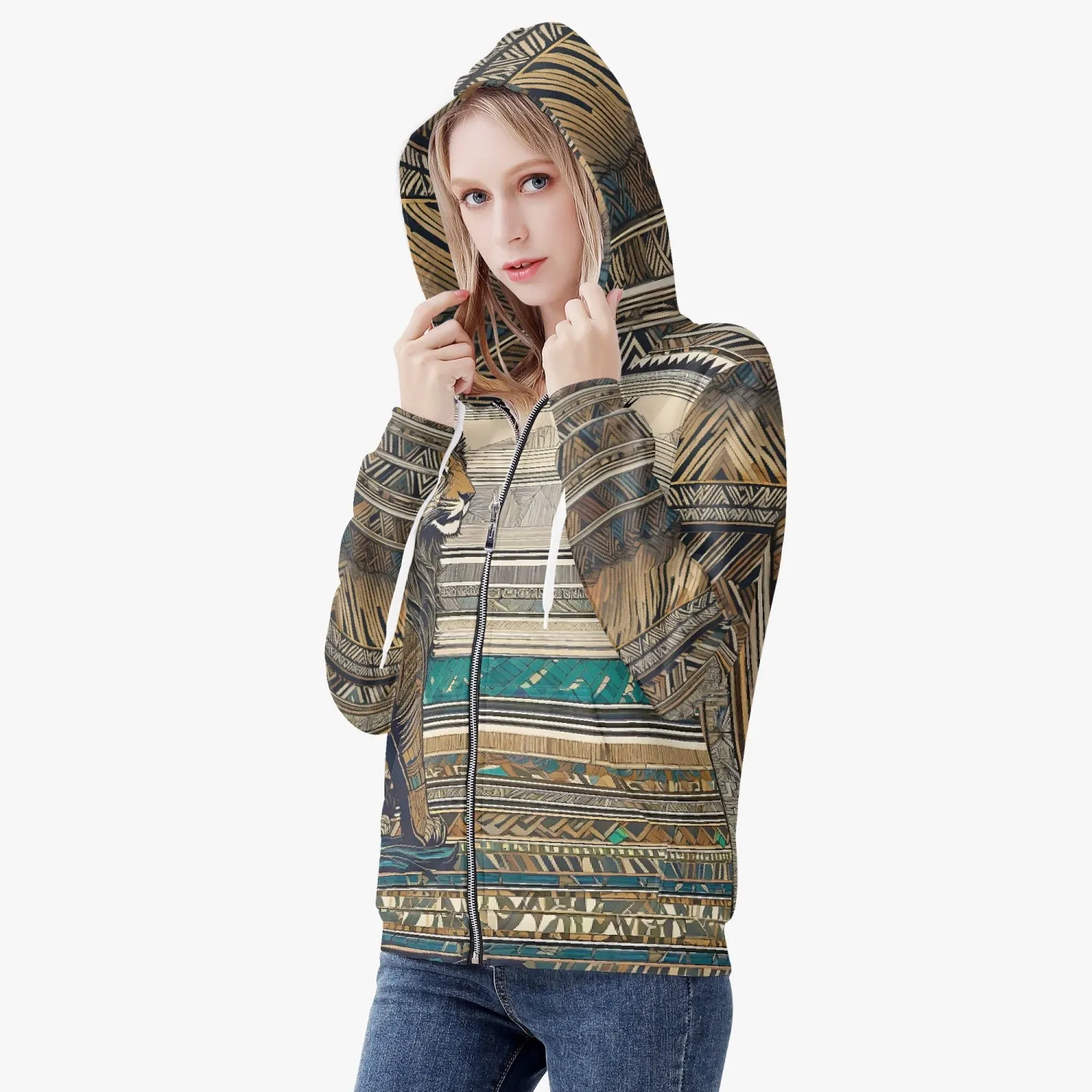 Lion Spear Women's Zip Up Hoodie