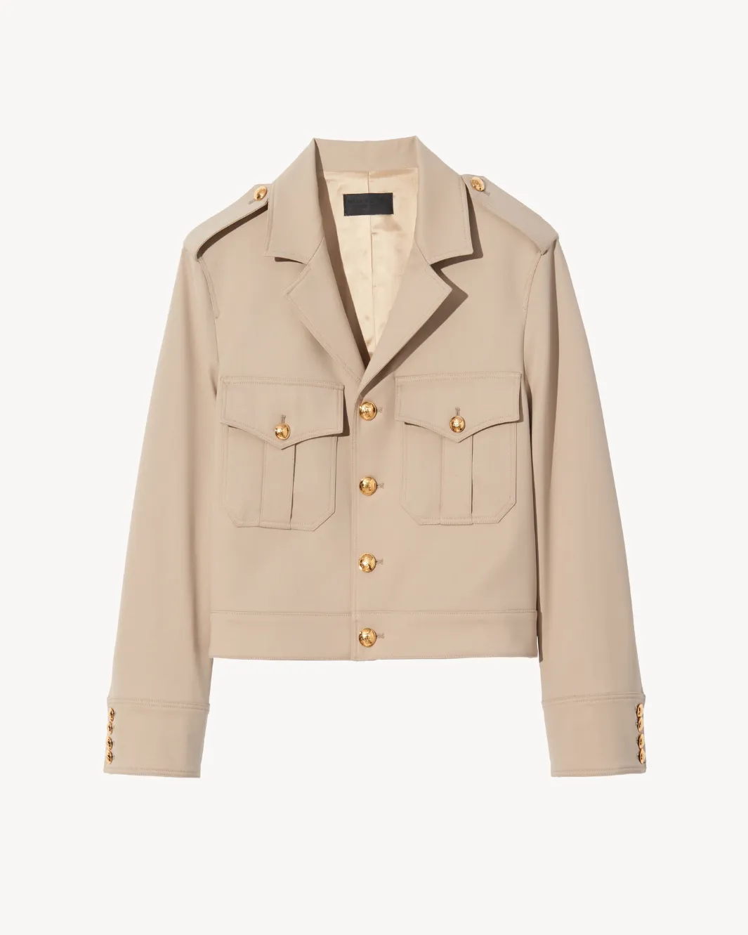 LISE CROPPED MILITARY BLAZER IN ROOSEVELT KHAKI