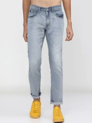 LOCOMOTIVE Men Super Slim Fit Light Fade Clean Look Stretchable Jeans