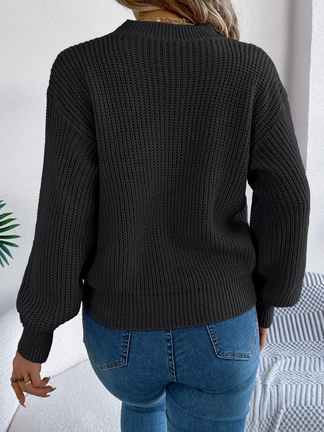 LOVE Heart Dropped Shoulder Sweater