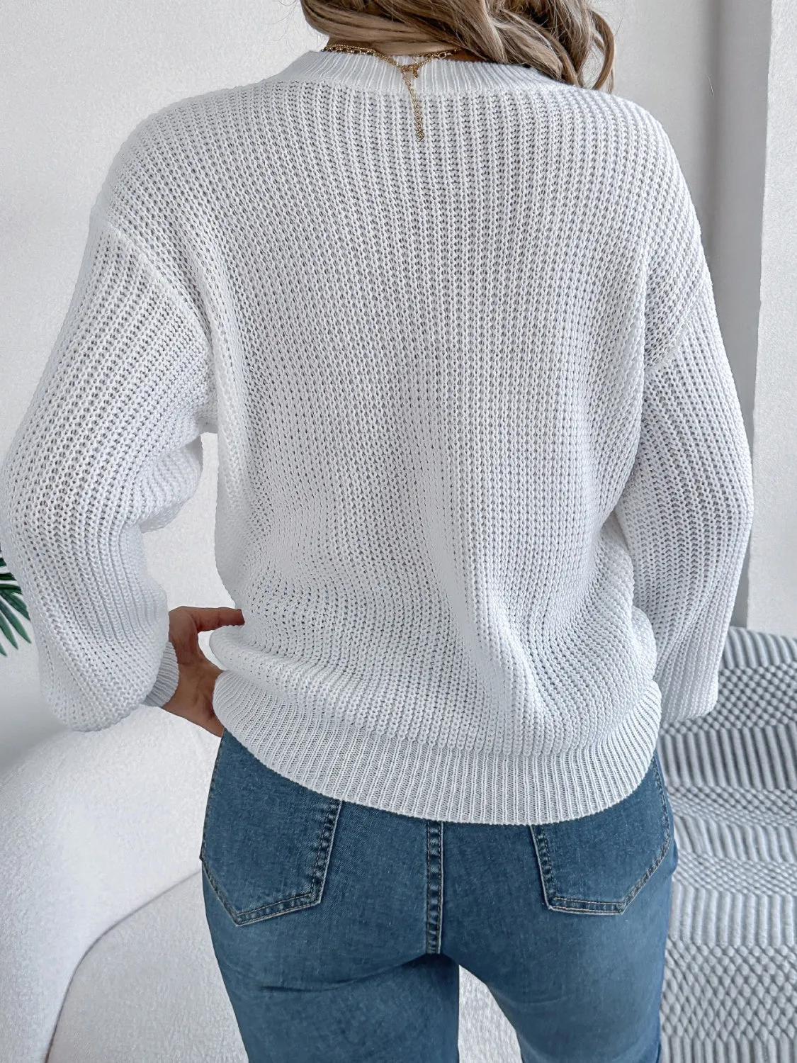 LOVE Heart Dropped Shoulder Sweater