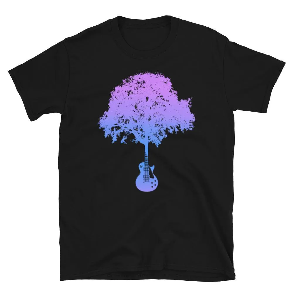 LP Guitar Tree Gradient Blue T-Shirt