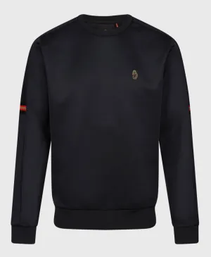 Luke 1977 Patter Colour Block Sweatshirt Black