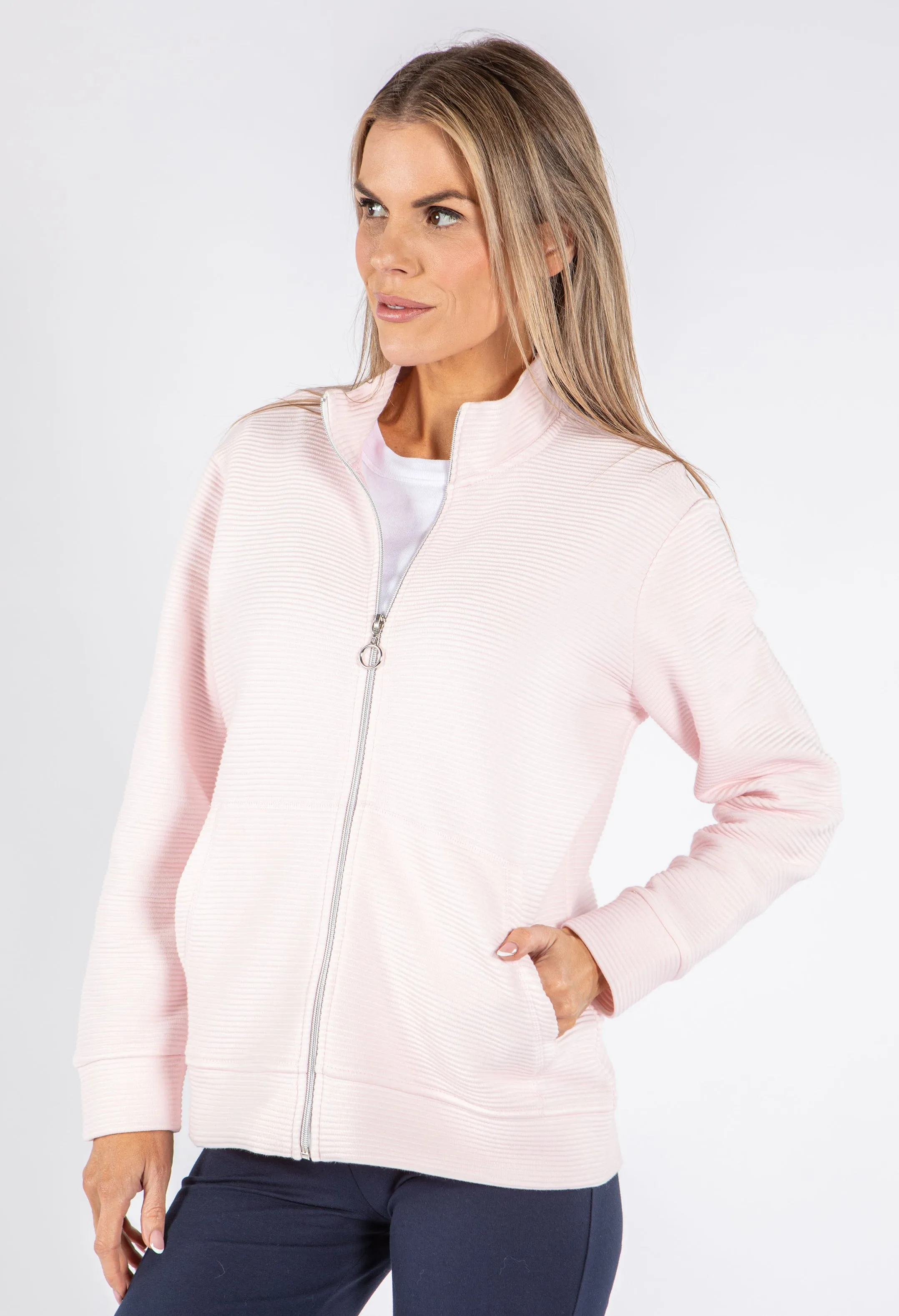 Luxury Rib Two Tone Zip Jacket