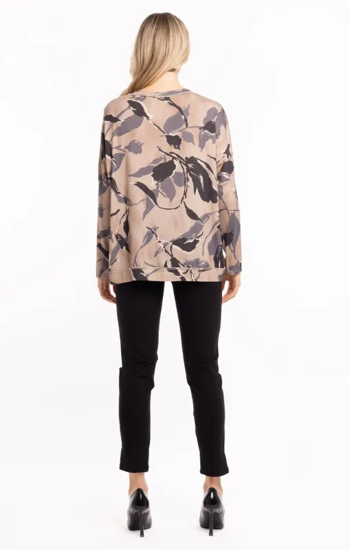 M Made In Italy - Long Sleeve Top - Beige Combo - 10/2800T