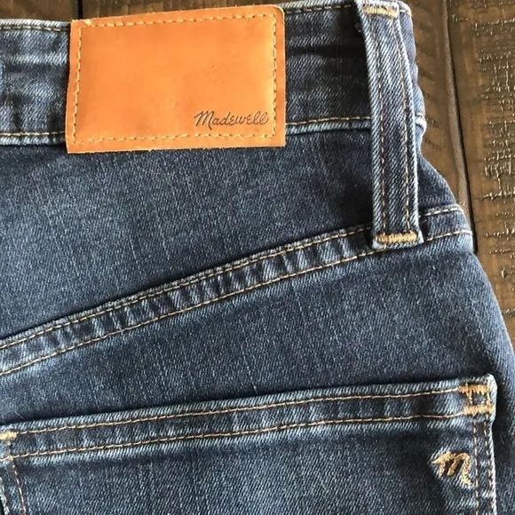 Madewell 24 High Rise Curvy Fit Dark Blue Denim Stretchy Skinny Premium Jeans