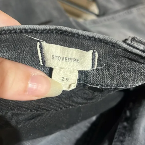 Madewell Black Stovepipe Mid Rise Skinny Jeans Size 29