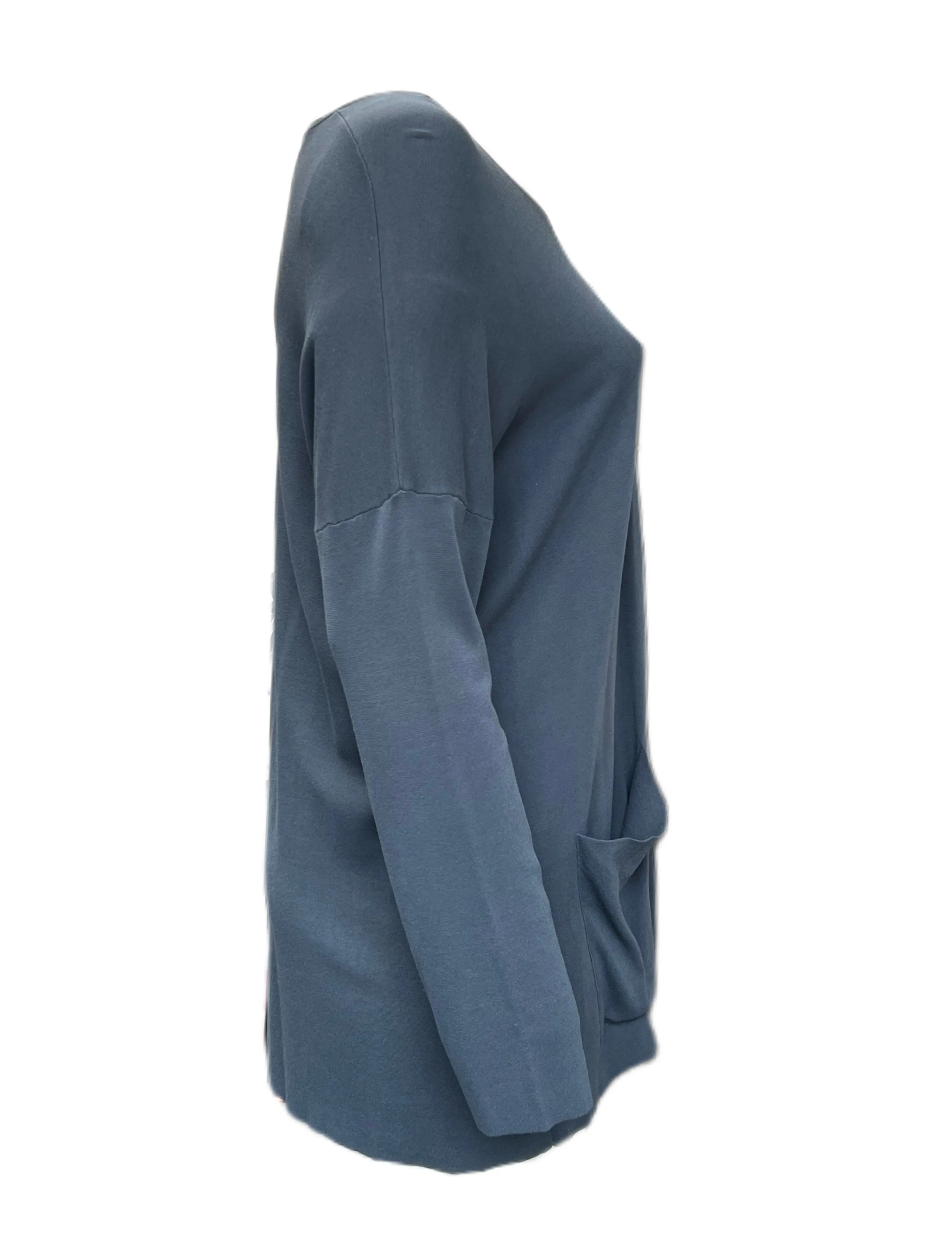 Marina Rinaldi Women's Blue Acronico Knitted Sweater NWT