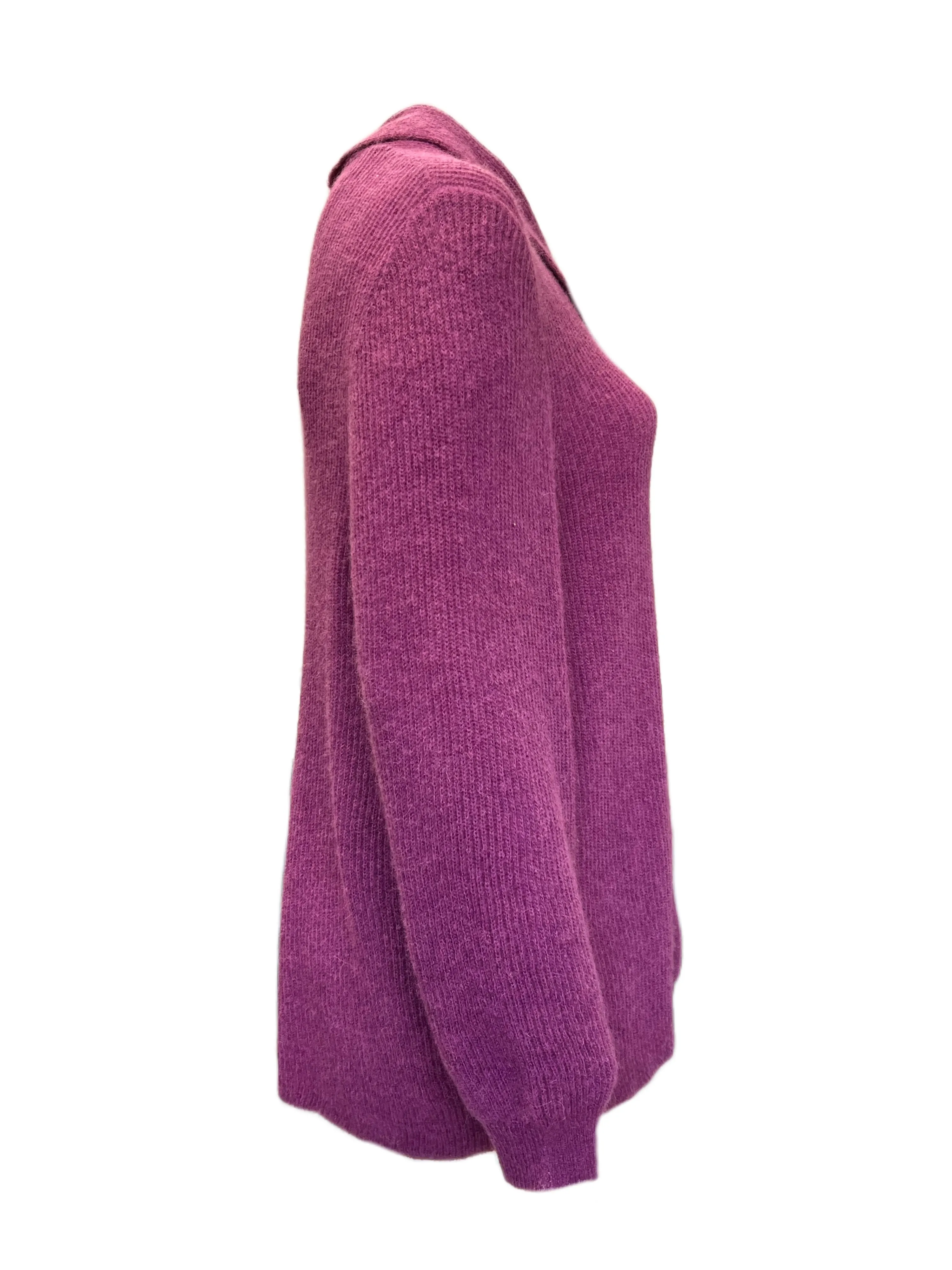 Marina Rinaldi Women's Purple Maiolica Knitted Cardigan NWT