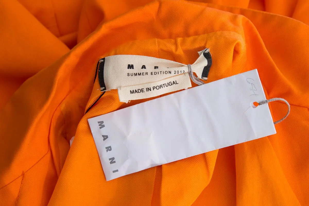 Marni Orange Canvas Jacket SZ 38 NWT