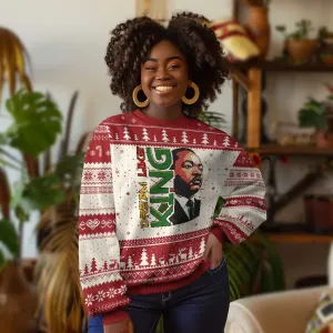 Martin Luther King Jr Ugly Christmas Sweater Dream Like King MLK Day Black History TS09