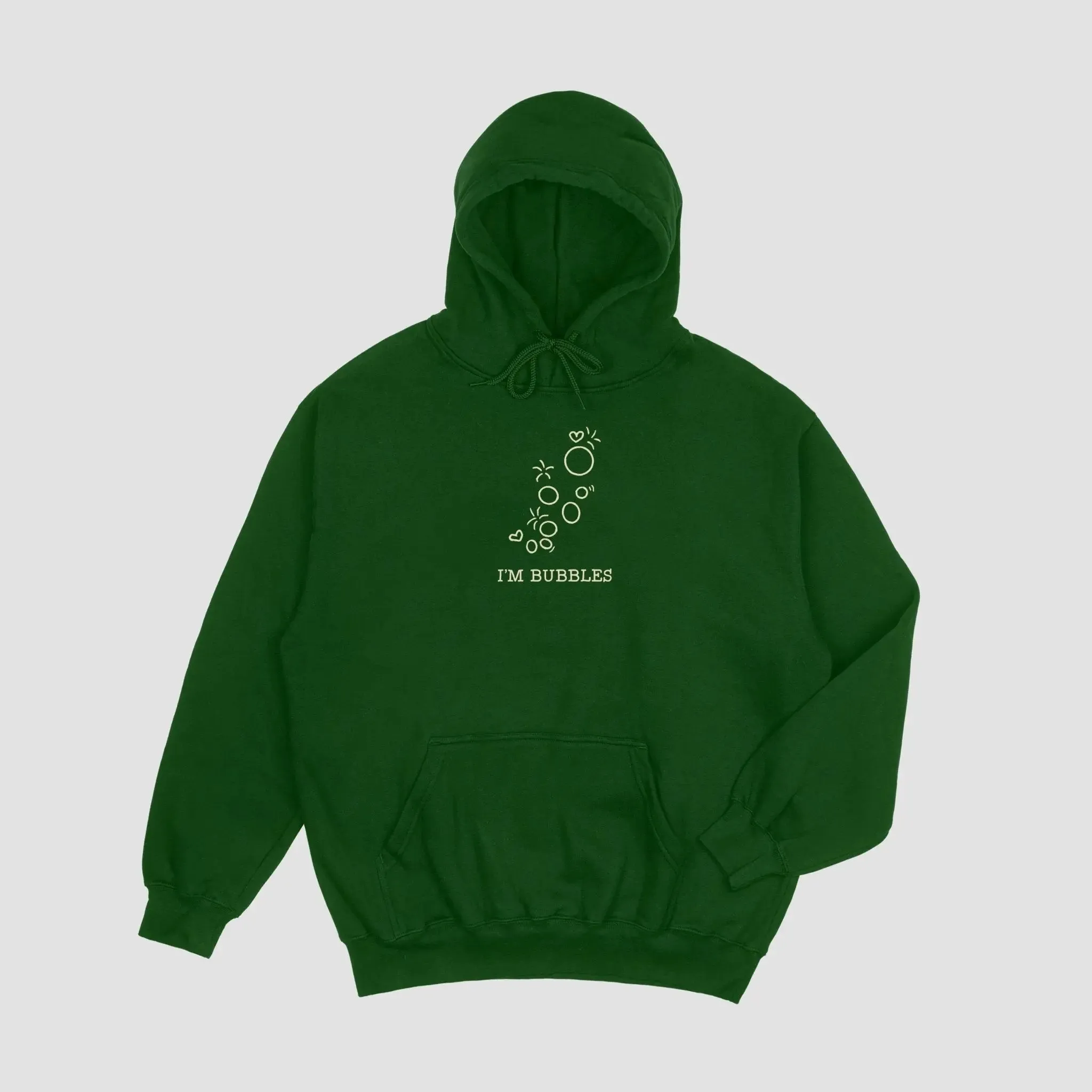 Matching I Blow Bubbles / I'm Bubbles Embroidered Unisex Hoodies
