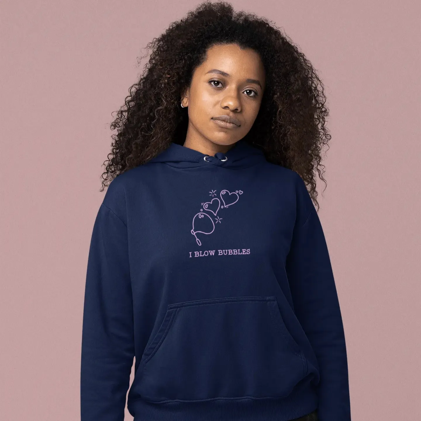 Matching I Blow Bubbles / I'm Bubbles Embroidered Unisex Hoodies