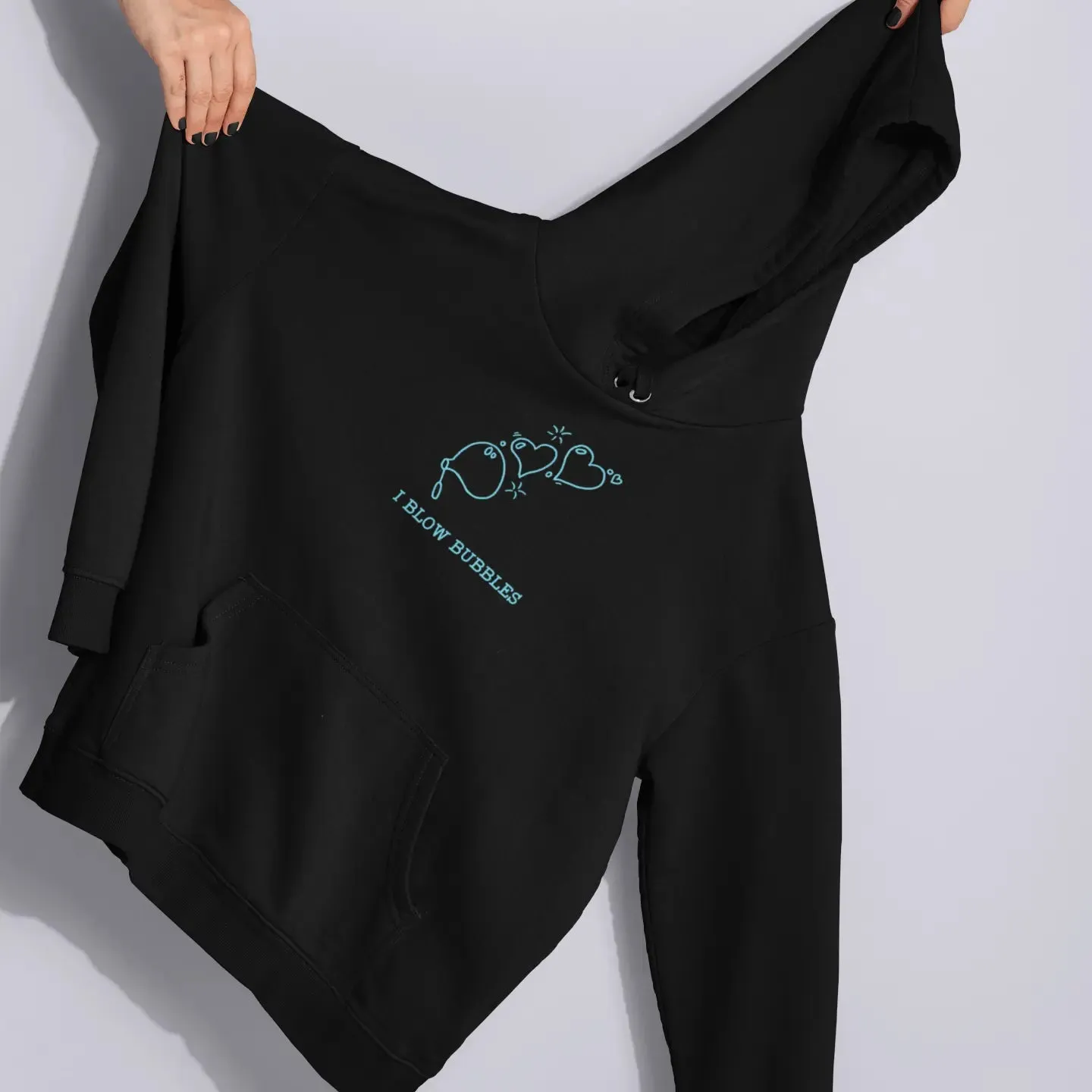 Matching I Blow Bubbles / I'm Bubbles Embroidered Unisex Hoodies