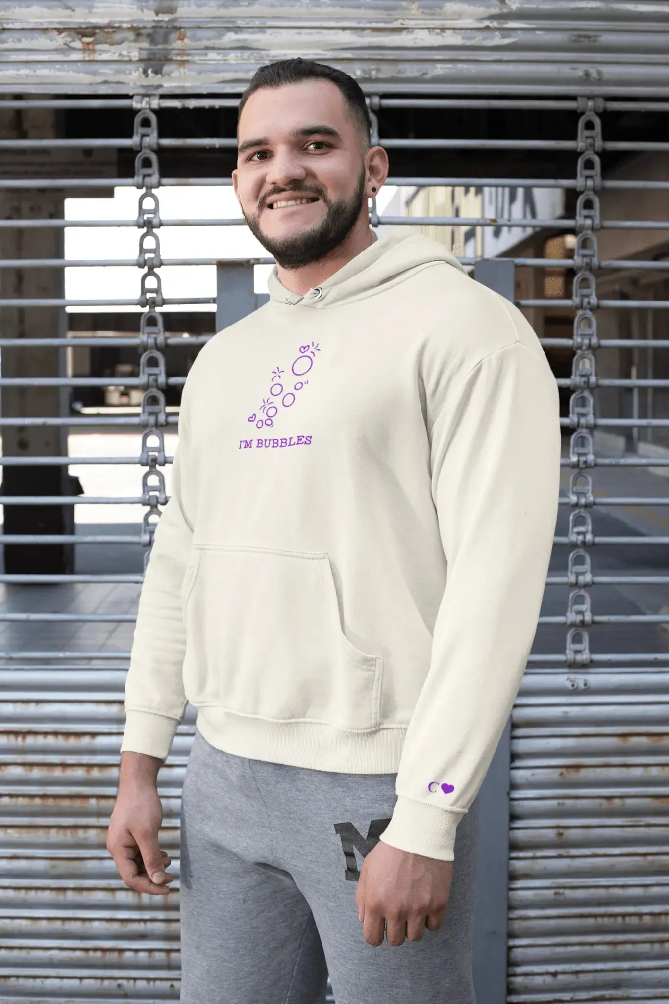 Matching I Blow Bubbles / I'm Bubbles Embroidered Unisex Hoodies
