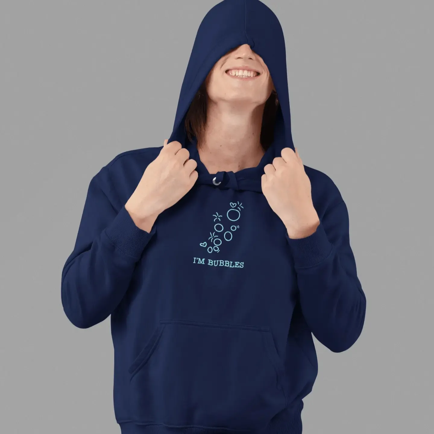 Matching I Blow Bubbles / I'm Bubbles Embroidered Unisex Hoodies