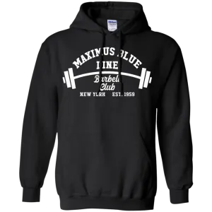 Maximus Blue Line Barbell Club  Hoodie 8 oz.