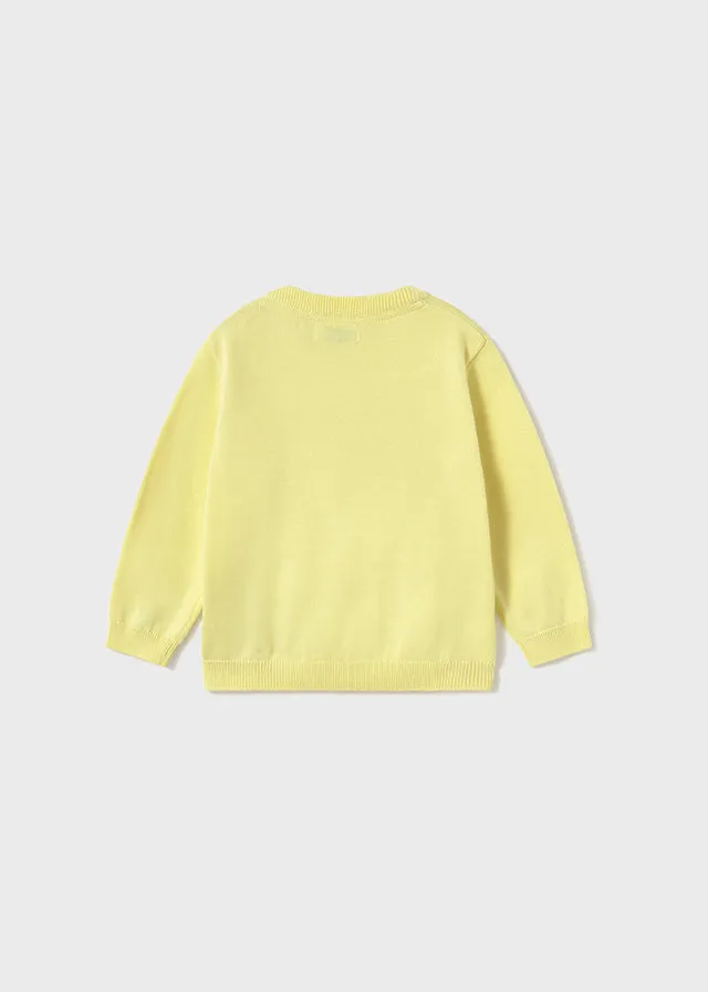 Mayoral 1117 Long Sleeve Shirt, Mayoral 1582 Medium Blue Denim Jeans and Mayoral 303 Yellow Cotton Jumper In Stock Now