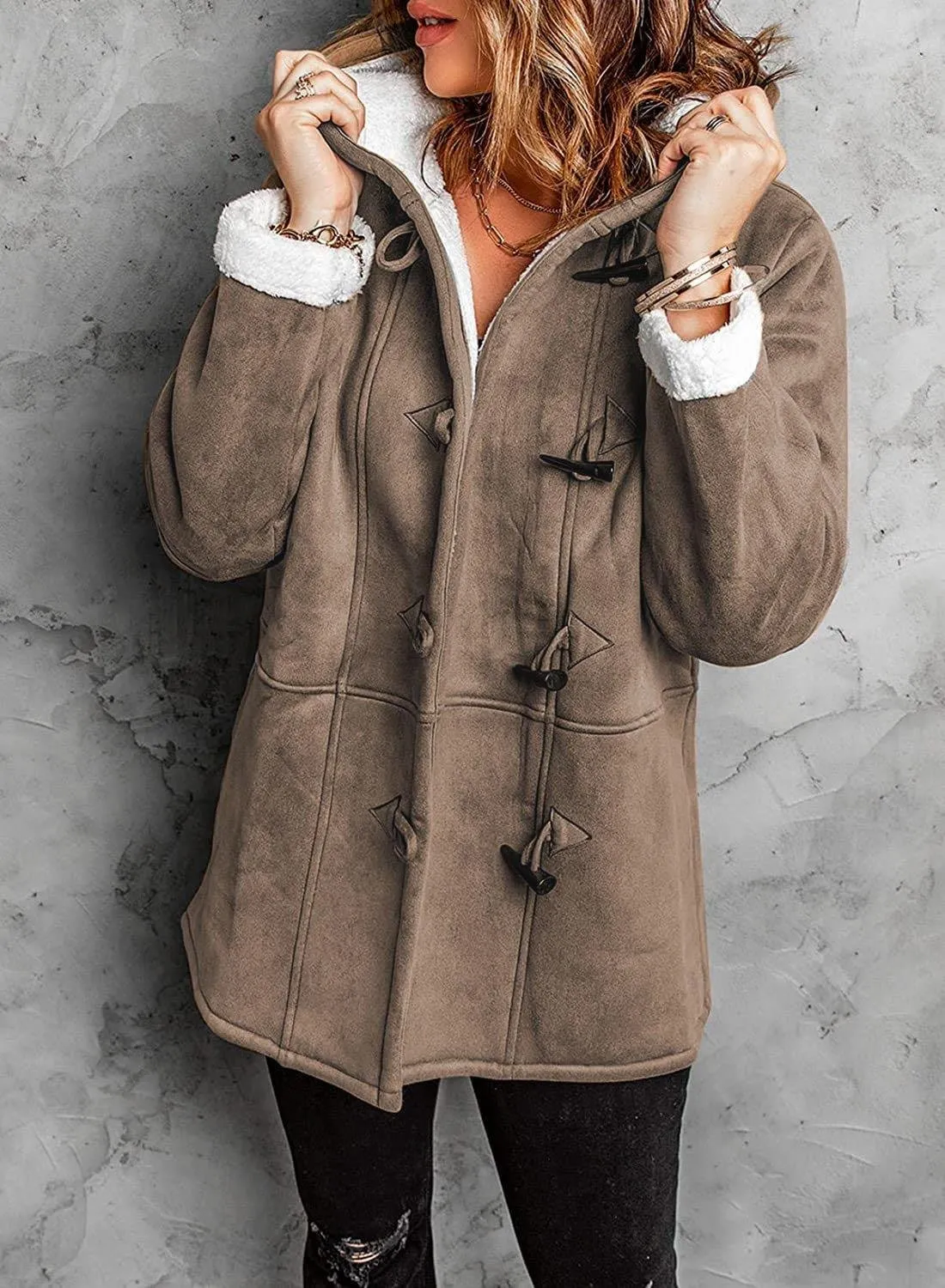 Melanie - warm & cosy fleece women's hooded jacket