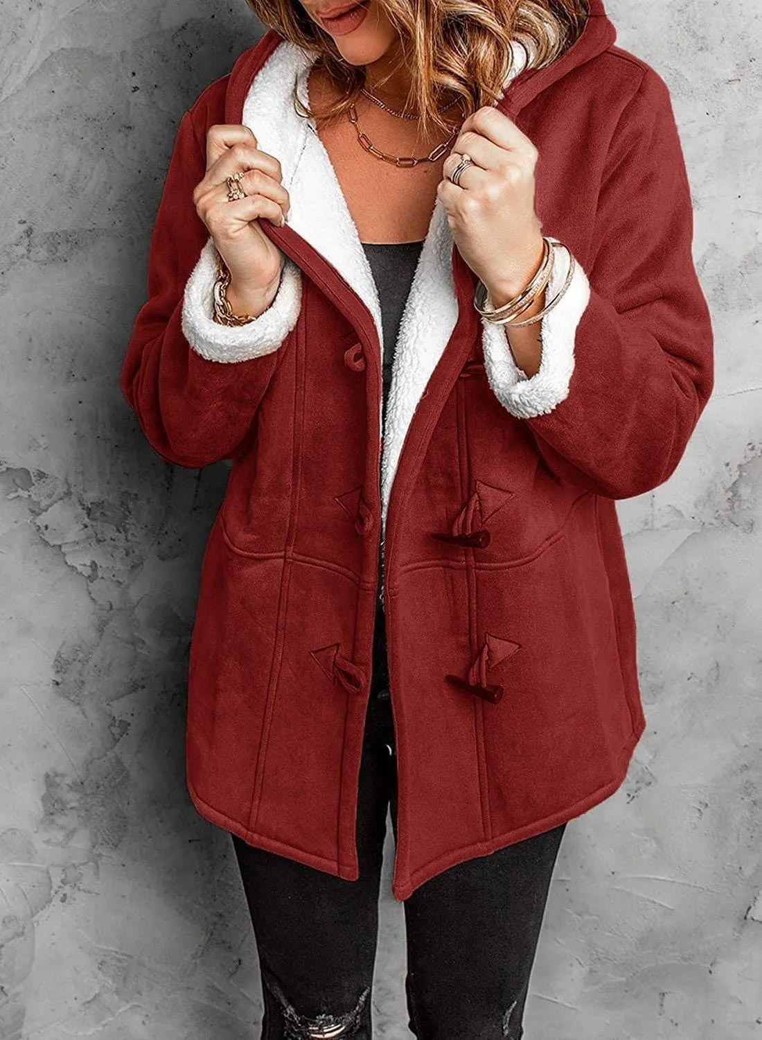 Melanie - warm & cosy fleece women's hooded jacket