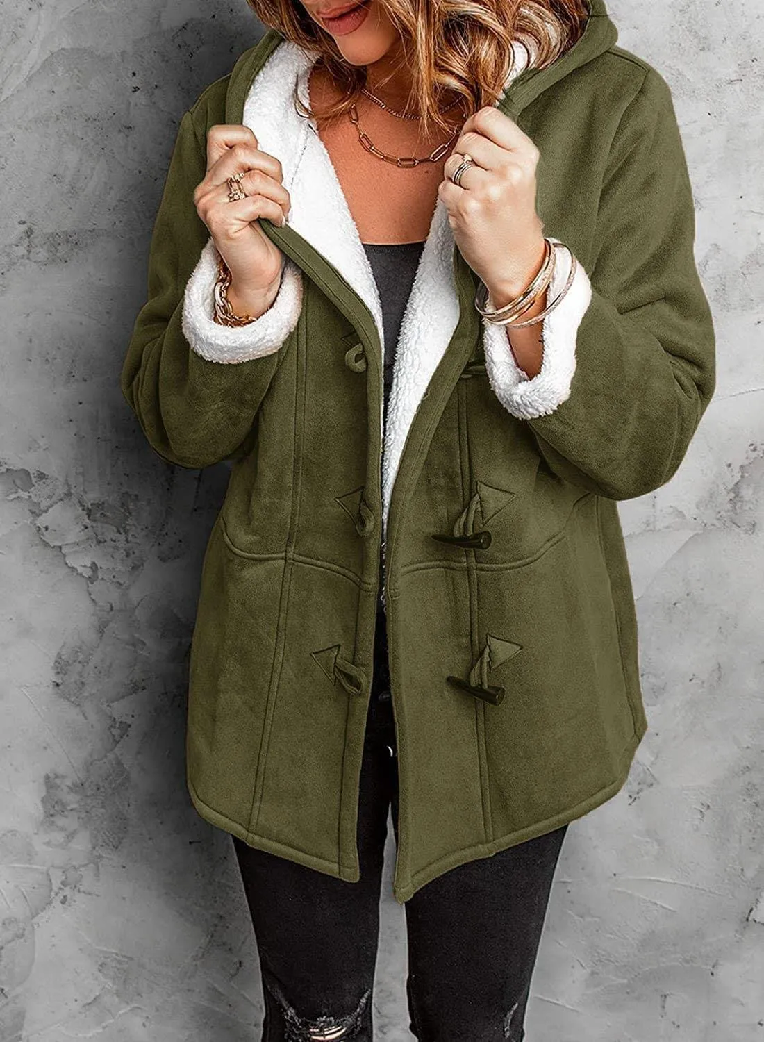 Melanie - warm & cosy fleece women's hooded jacket