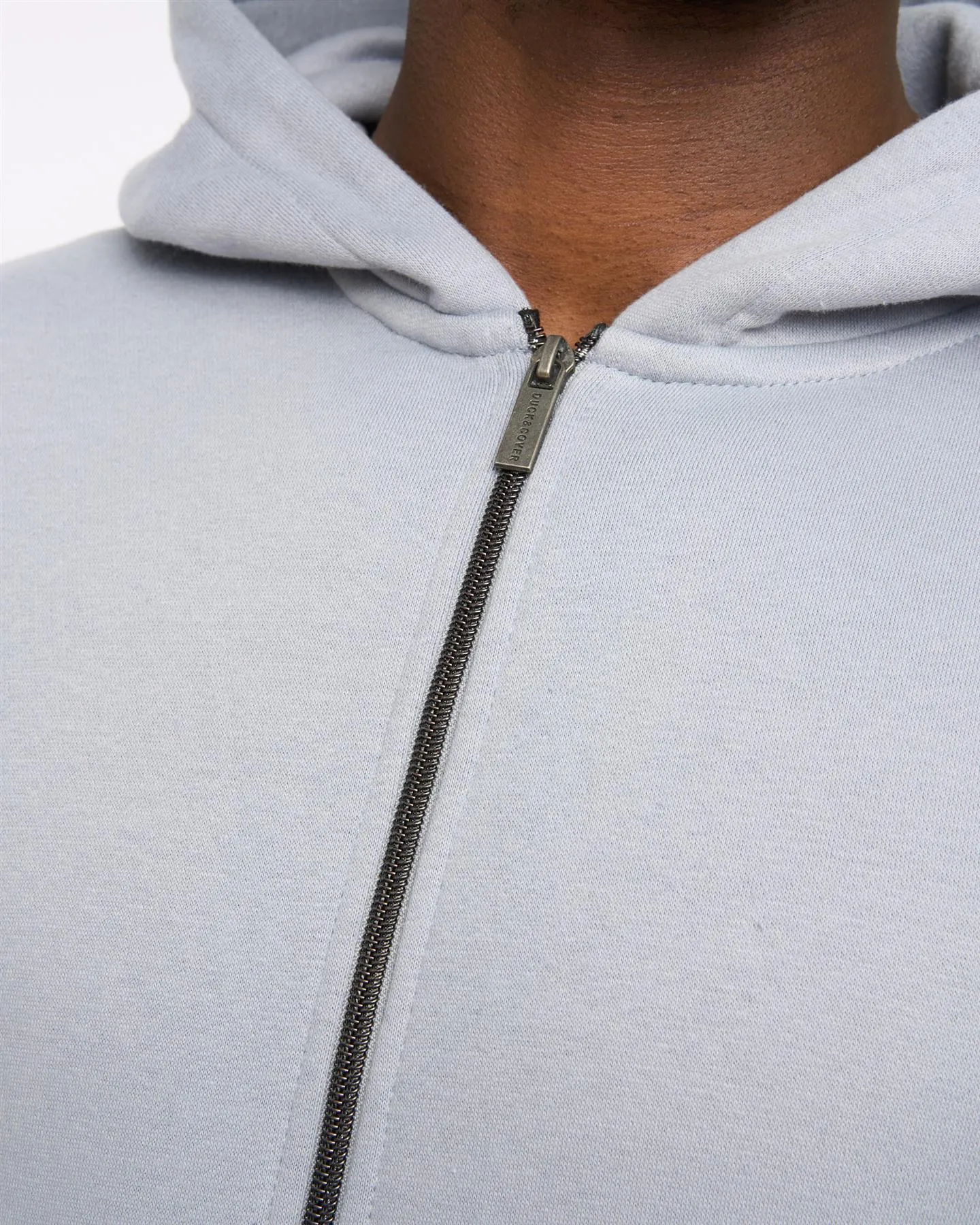 Mens Chemtars Zip Thru Hoodie Steel Blue