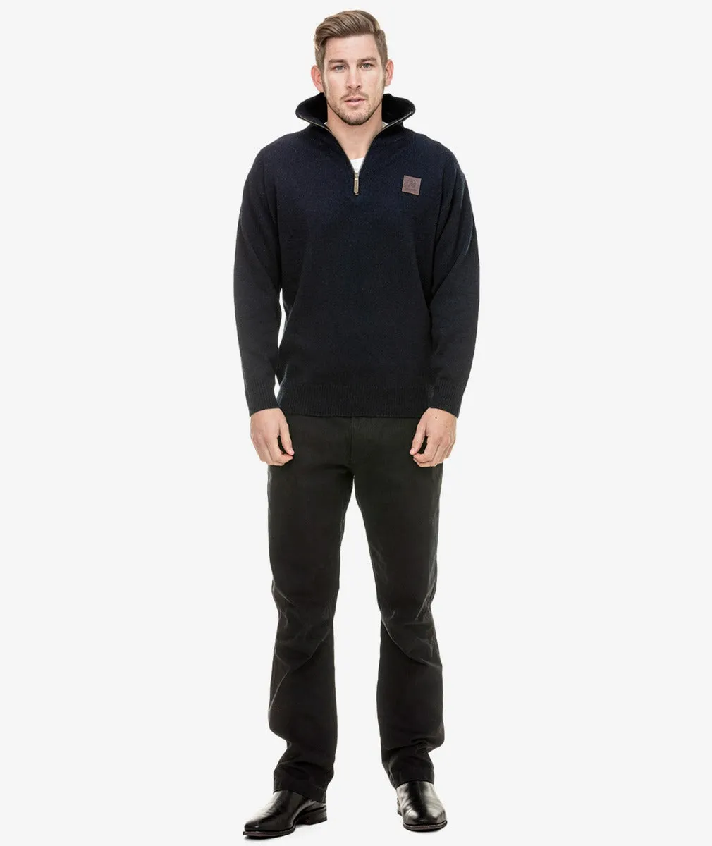 Men's Mariner Wool Zip Neck Sweater