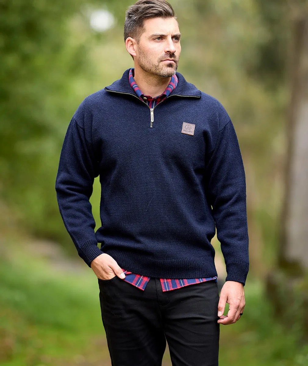 Men's Mariner Wool Zip Neck Sweater