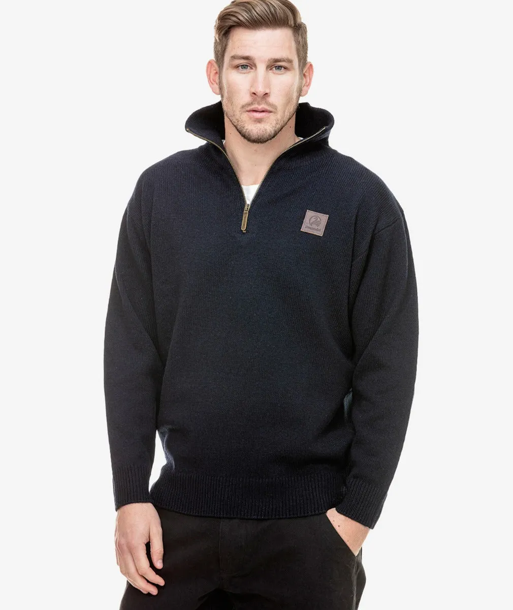 Men's Mariner Wool Zip Neck Sweater