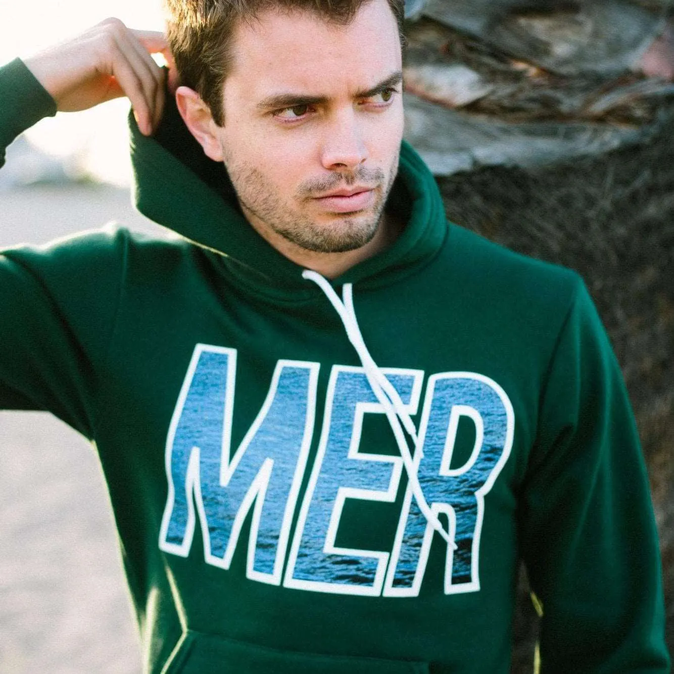 Men's Mer Hoodie Green Pullover Hoodie