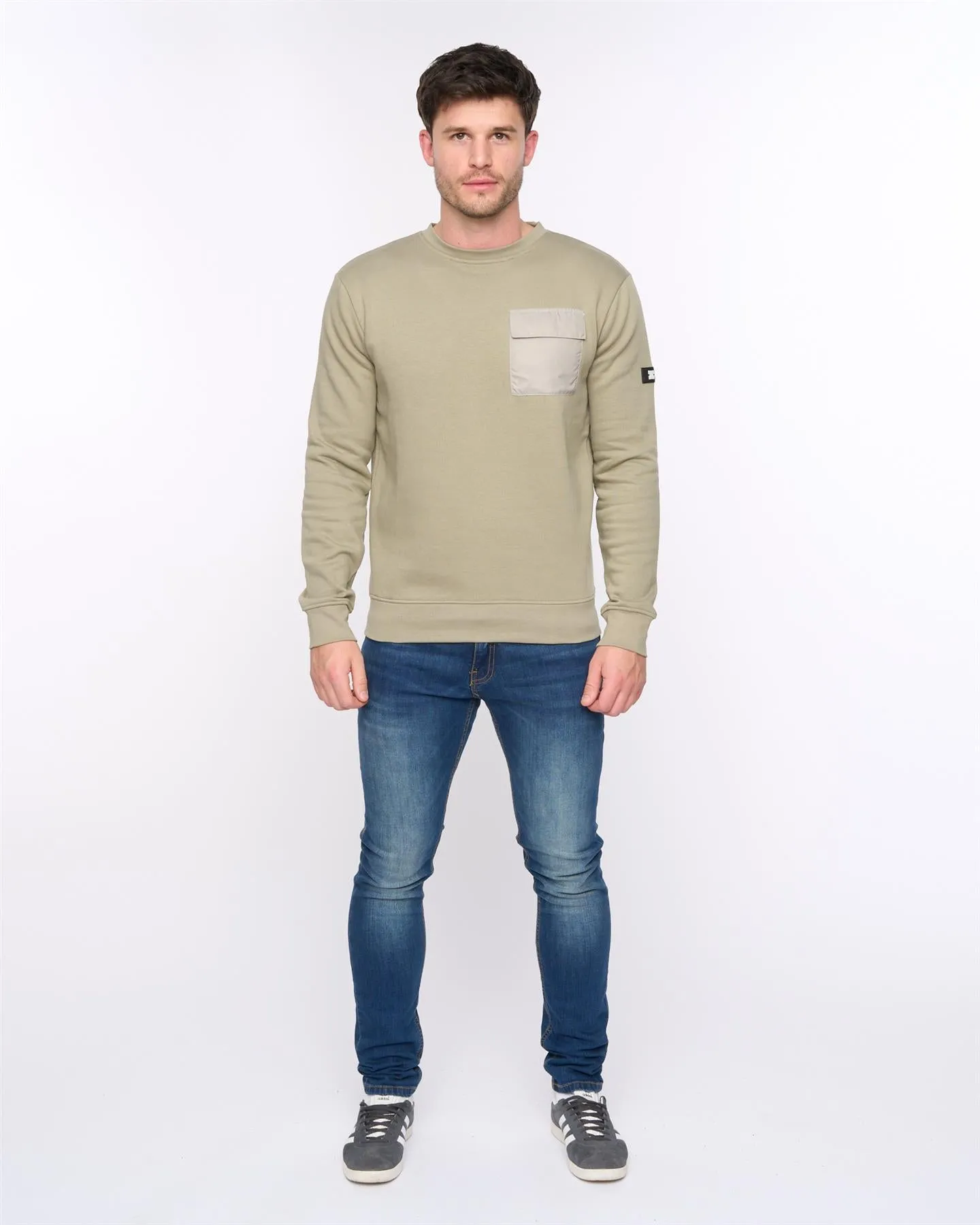 Mens Trentforth Crew Sweat Sage