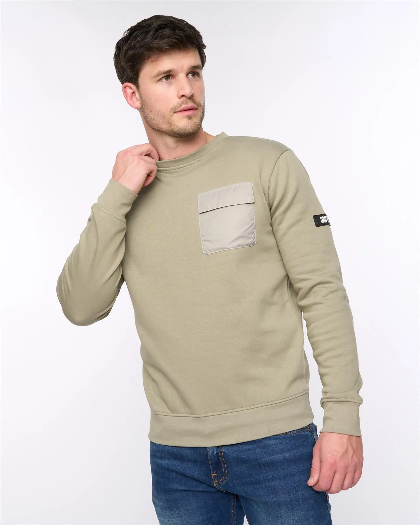Mens Trentforth Crew Sweat Sage